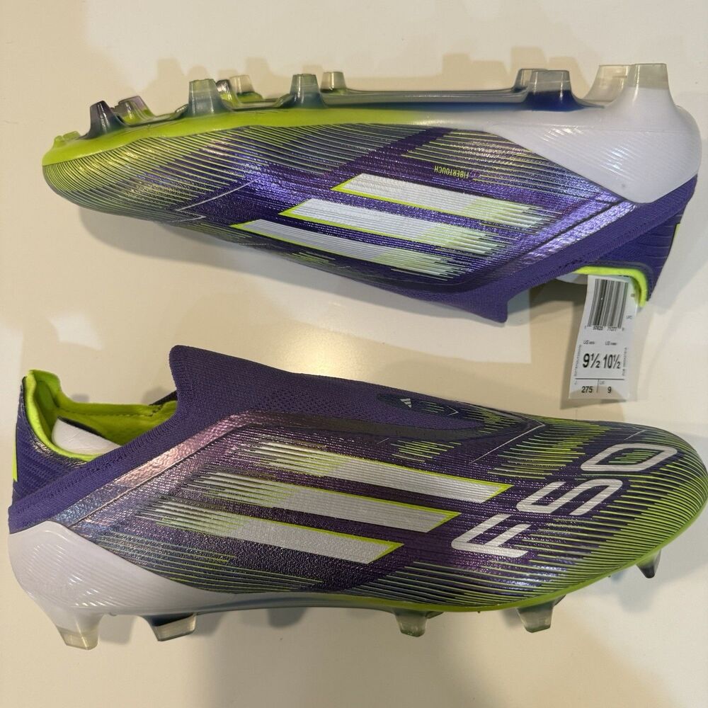 Adidas F50 Elite Laceless FG Soccer Cleats Purple Mens Size 9.5 JH7628 - Picture 6 of 11